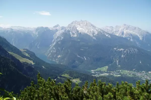 výhled z Kehlseinu na Königsee a Watzam